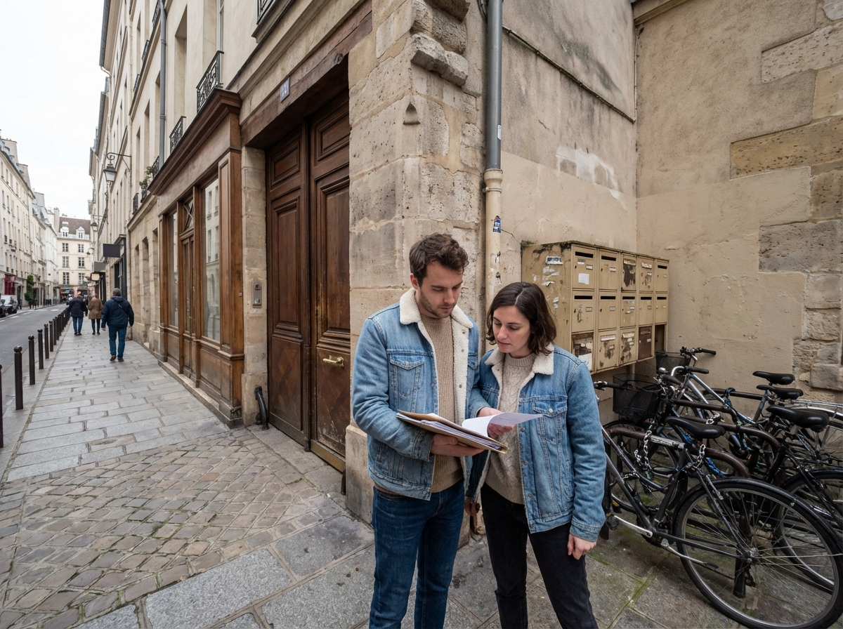 Jeune couple discutant d