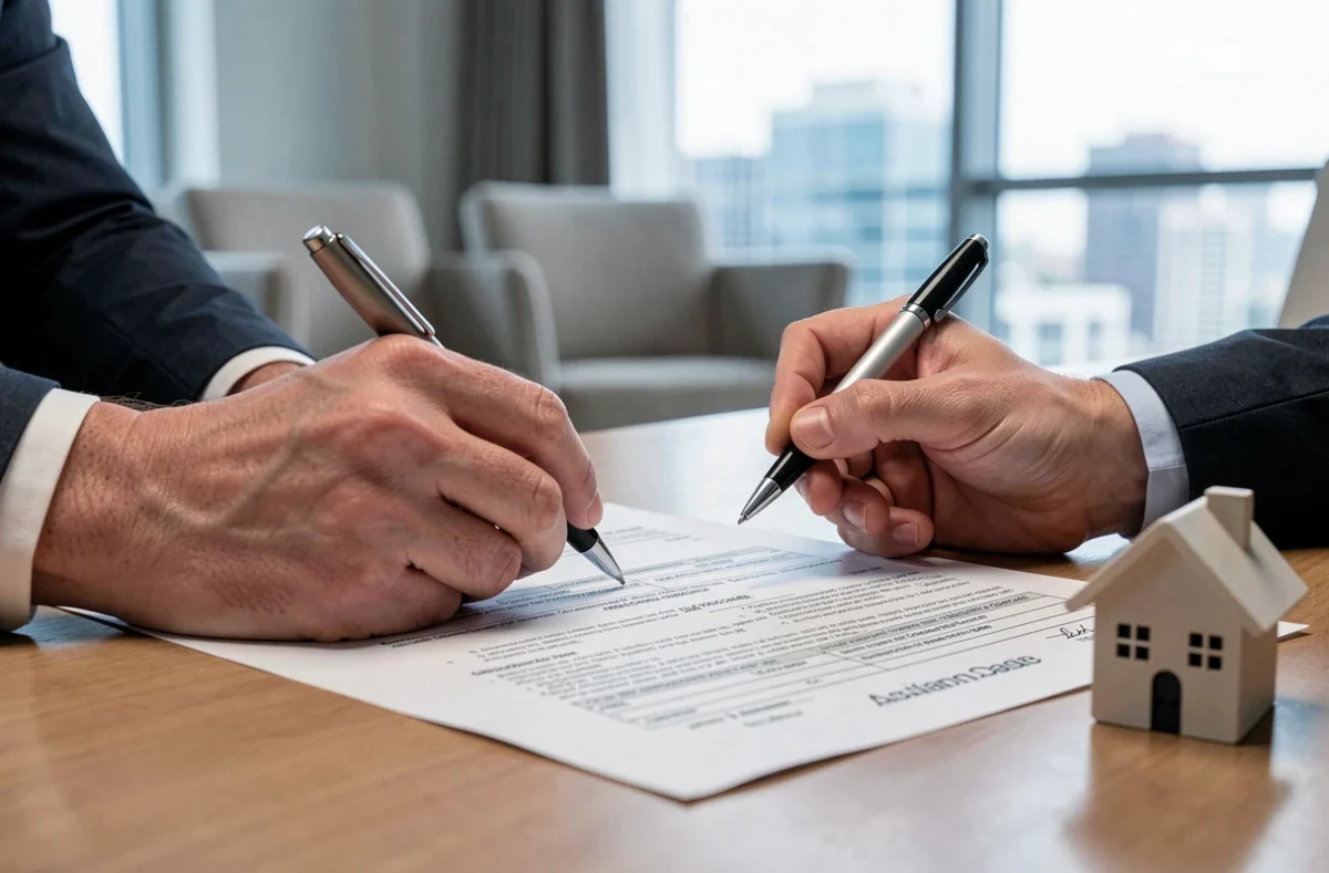Signature d'un contrat d'assurance responsabilité civile propriétaire non occupant entre un bailleur et un courtier